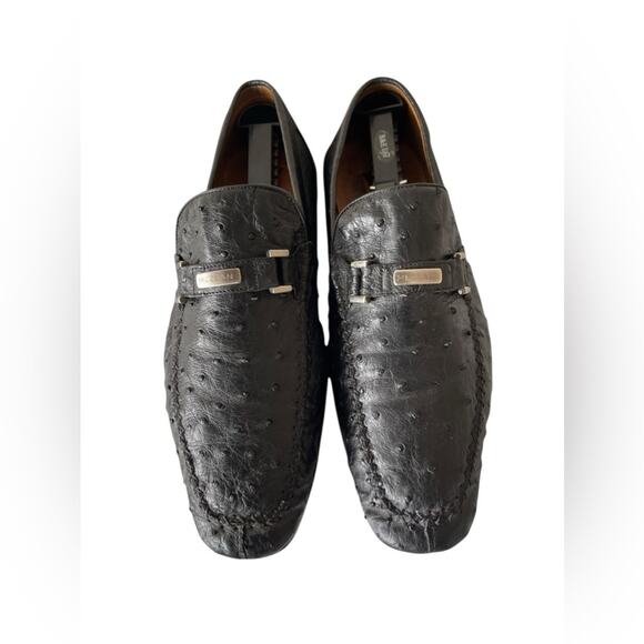 MEZLAN Genuine Black Ostrich Men Loafer Dress Shoe's Sz 9 M